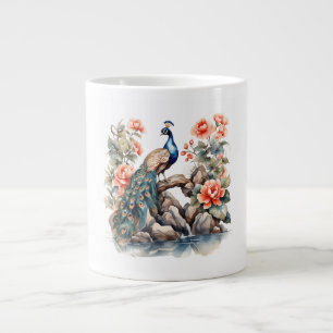 Taza De Café Gigante Pavo real