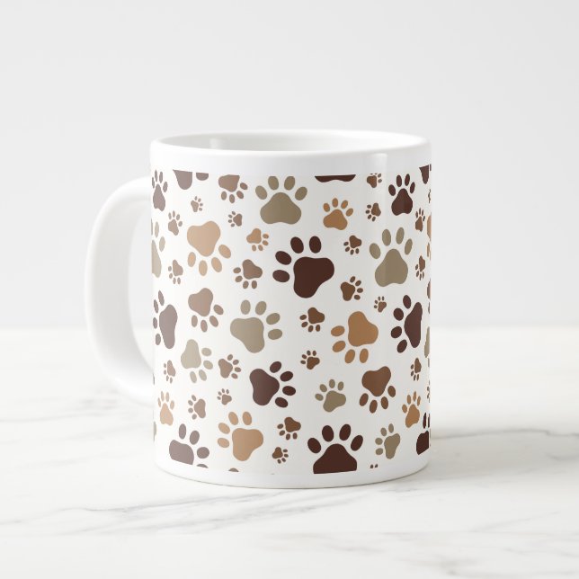 Taza De Café Gigante Paw Prints Mug (Izquierda)