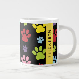 Taza De Café Gigante Paws coloridos, Patrón de garras, Paws de perros,