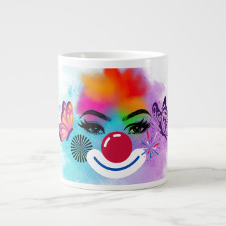 Taza De Café Gigante Payaso y maquillaje