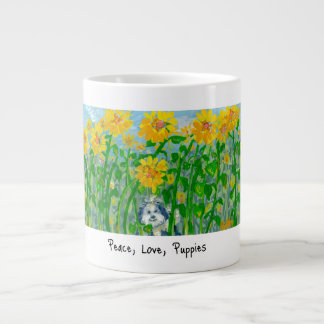 Taza De Café Gigante Paz, amor, cachorros
