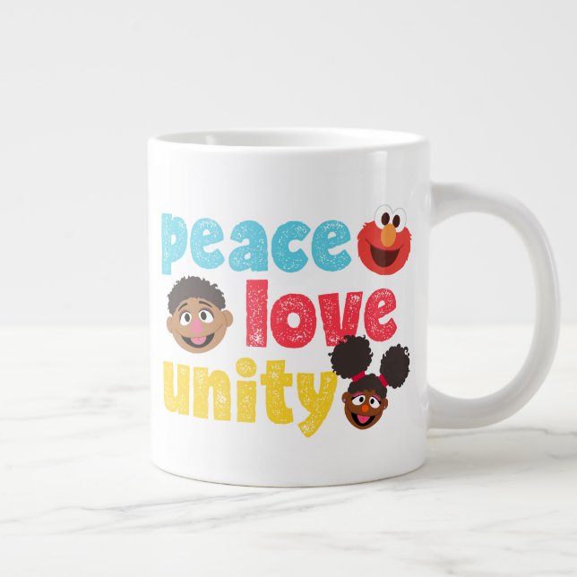 Taza De Café Gigante Paz Amor Unidad (Derecha)
