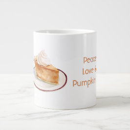 Taza De Café Gigante Paz Amor y Tarta de Calabaza