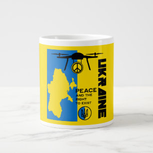 Taza De Café Gigante Paz Para Ucrania