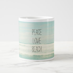 Taza De Café Gigante Peace Love Beach