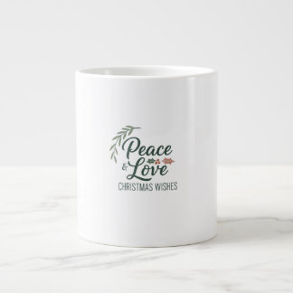 Taza De Café Gigante Peace & Love Christmas Mug