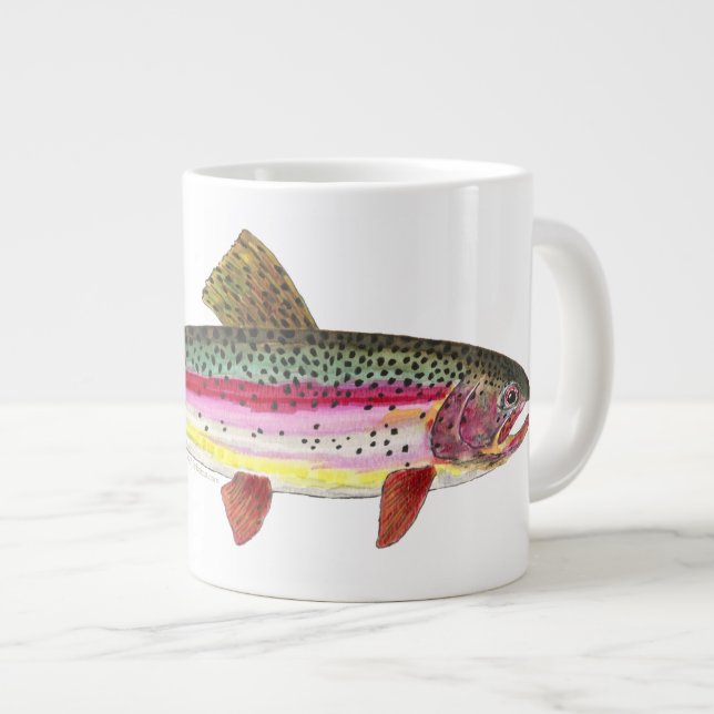 Taza De Café Gigante Peces de trucha arco iris (Derecha)