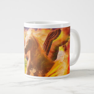 TAZA DE CAFÉ GIGANTE PEGASUS HORSE DESTRUYE EL KRAKEN