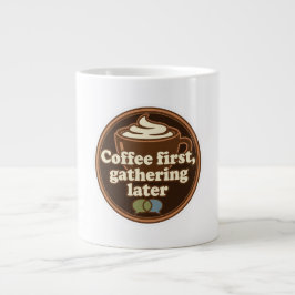 Taza De Café Gigante Pegatina Ritual Diario Amante del Café