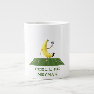 Taza De Café Gigante Pela Como un Campeón Banana de Fútbol Divertida Pe