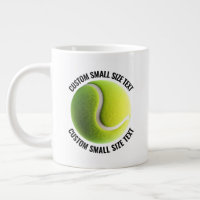 Pelota de tenis personalizada con texto de tamaño