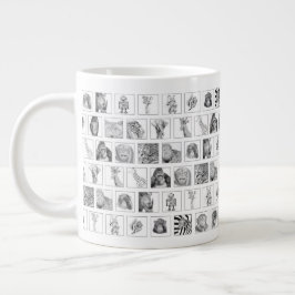 Taza De Café Gigante Pencil Animal Collection Mug - Tiled Horizontal