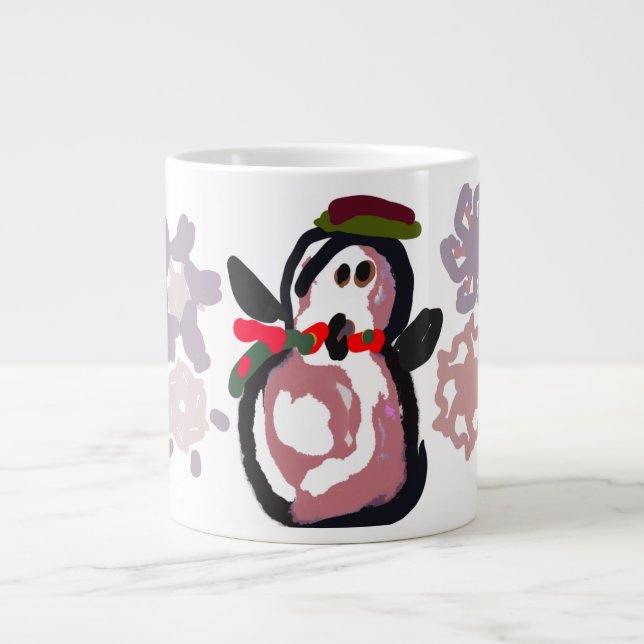 Taza De Café Gigante Penguin Winter  (Frente)