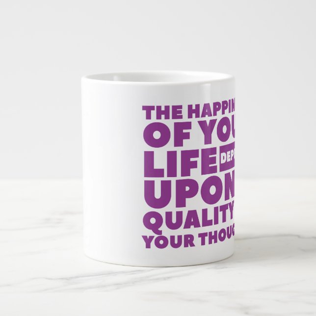 Taza De Café Gigante Pensamientos - Jumbo Mug (Frente)