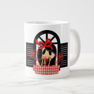 Taza De Café Gigante Pensando en ti - Jumbo Mug