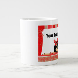 Taza De Café Gigante Pensando en ti - Jumbo Mug