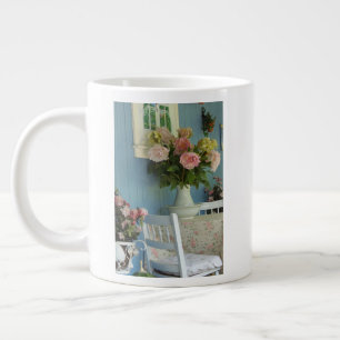 Taza De Café Gigante Peonies victorianos - Viñetería de Martha