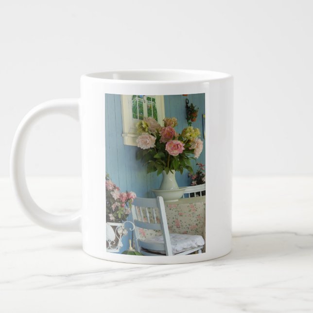 Taza De Café Gigante Peonies victorianos - Viñetería de Martha (Izquierda)