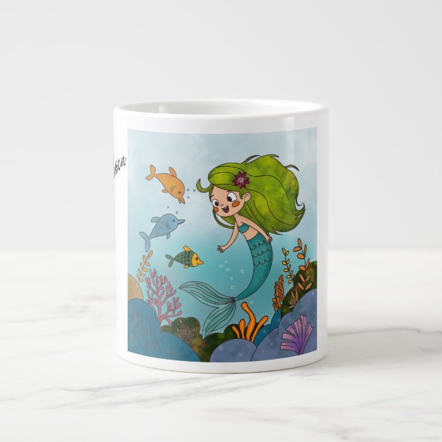 Taza De Café Gigante Pequeña sirena (Frente)