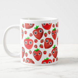 Taza De Café Gigante Pequeñas fresas ricas