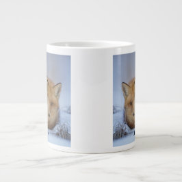 Taza De Café Gigante Pequeño Fox Maldita Foto De Invierno