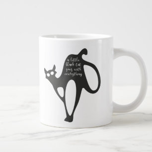 Taza De Café Gigante Pequeño gato negro