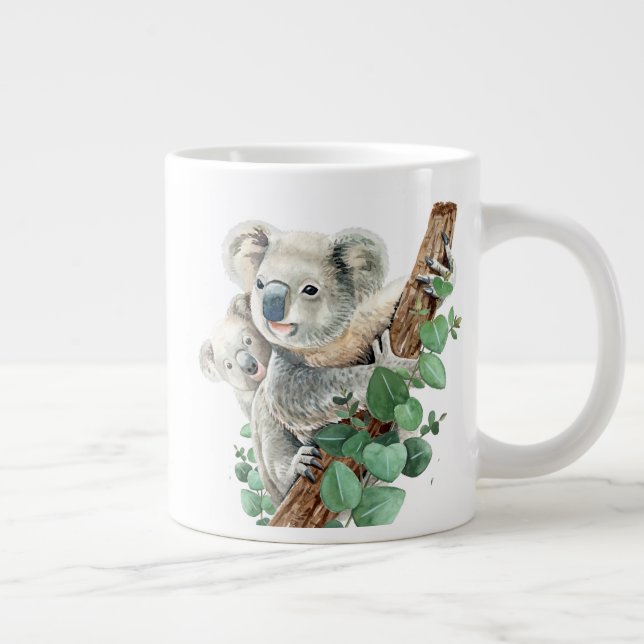 Taza De Café Gigante Pequeño Koala lindo oso arte animal australiano (Derecha)