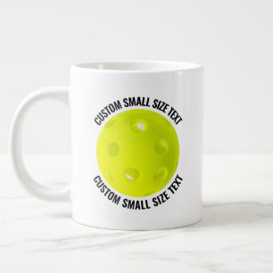 Taza De Café Gigante Pequeño Tamaño Texto Personalizado Pickleball Pers