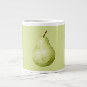 Taza De Café Gigante Pera Fruta Verde