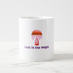 Taza De Café Gigante Perdido en el arte del hongo mágico
