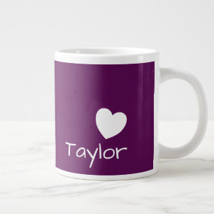 Taza De Café Gigante Perfección De Pluma - Mug Gigante Con Corazón