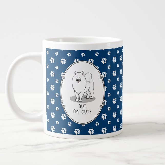 Taza De Café Gigante Pero soy un buen Samoyed Perro Funny Sammie (Izquierda)