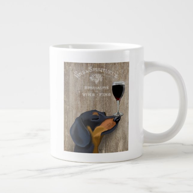 Taza De Café Gigante Perro Au Vin Dachshund (Derecha)