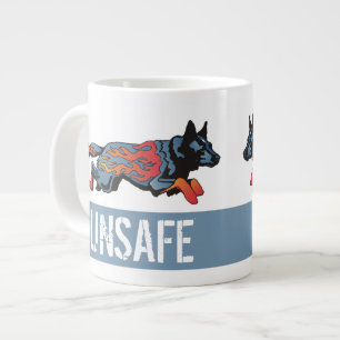 Taza De Café Gigante Perro australiano del ganado - inseguro a