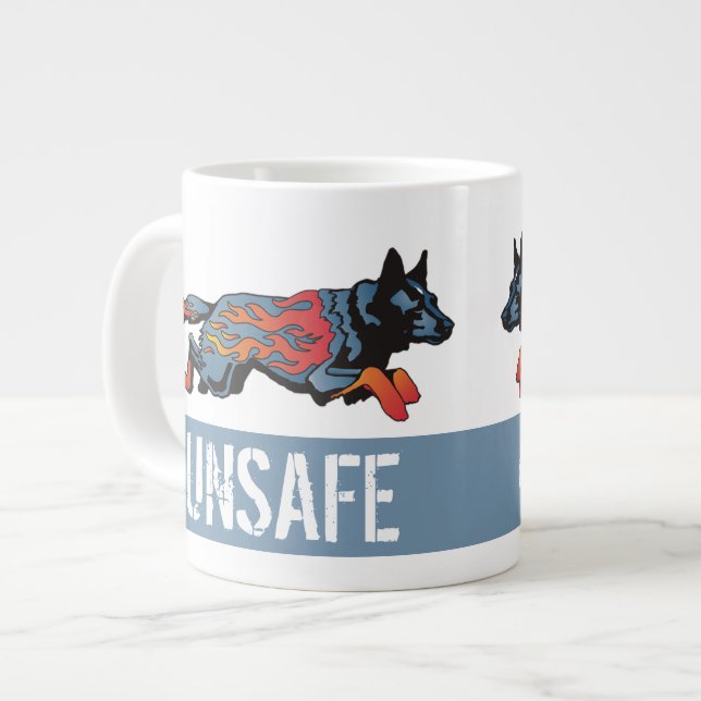 Taza De Café Gigante Perro australiano del ganado - inseguro a (Izquierda)