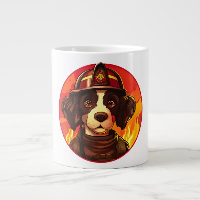 Taza De Café Gigante Perro bombero (Frente)