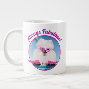 Taza De Café Gigante Perro De La Piscina En Los Flippers