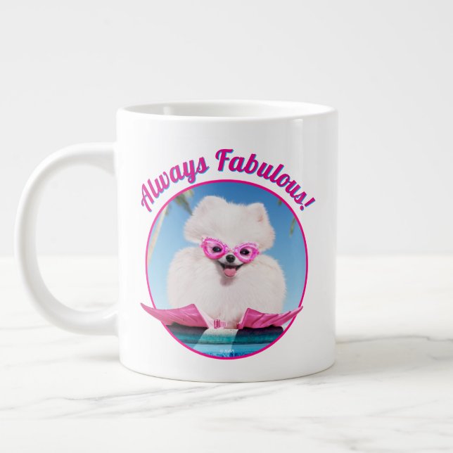 Taza De Café Gigante Perro De La Piscina En Los Flippers (Izquierda)