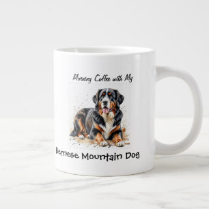 Taza De Café Gigante Perro de montaña de Berna simple personalizado