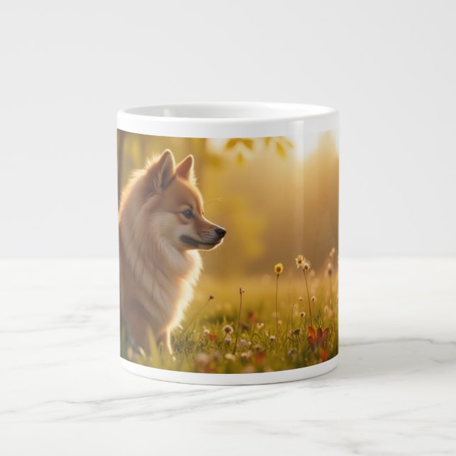 Taza De Café Gigante Perro de Pomerania (Frente)