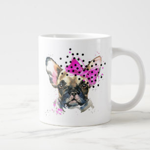 Taza De Café Gigante Perro de toro francés cortado