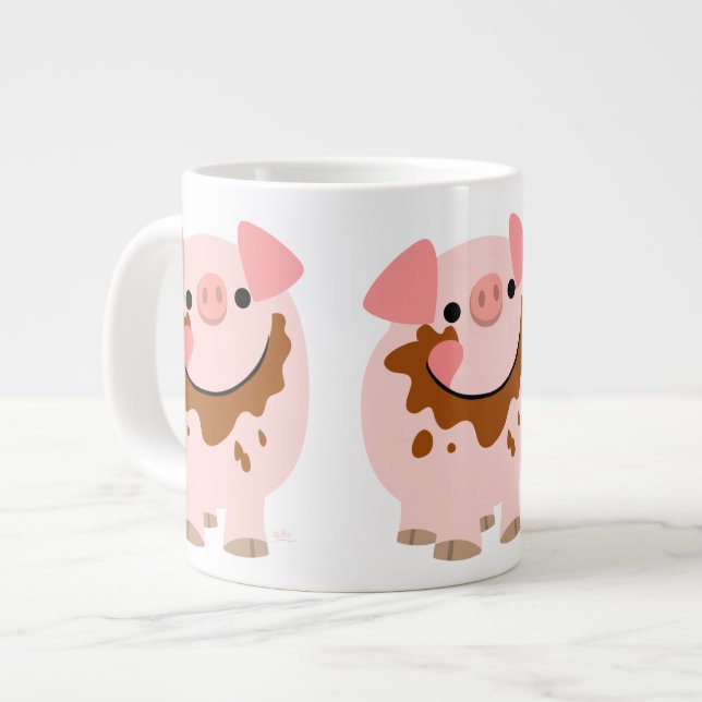 Taza De Café Gigante Perro Jumbo Personalizado de chocolate caliente (Izquierda)