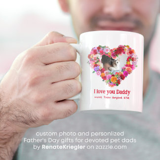 Taza De Café Gigante Perro personalizado, gato, foto de mascota Día del