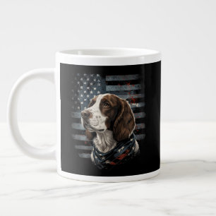 Taza De Café Gigante Perro Springer Spaniel Bandera Americana