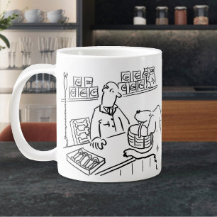 Taza De Café Gigante Perro trabajador de tienda de mascotas haciendo co