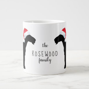 Taza De Café Gigante Perros Airedale Terrier de Navidad Sombrero de San