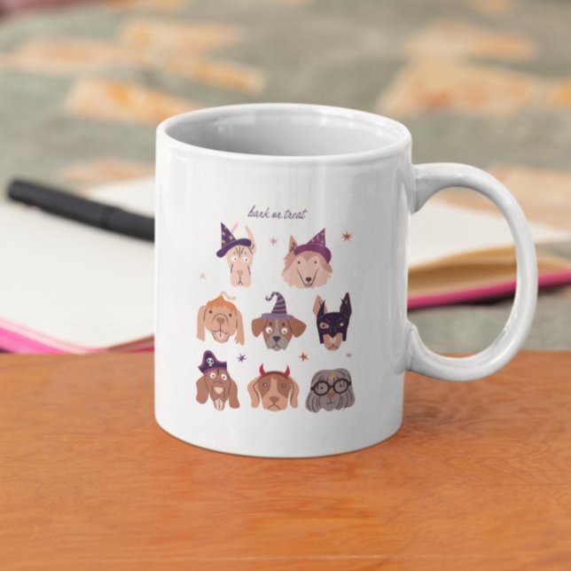 Taza De Café Gigante Perros de Halloween de Bark o Treat (Subido por el creador)