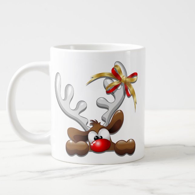 Taza De Café Gigante Personaje de Navidades divertidos y desconcertados (Izquierda)