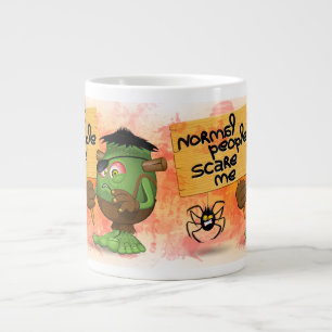 Taza De Café Gigante Personaje Frankenstein de 'Gente Normal Me Da Mied