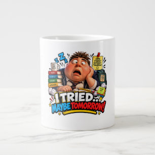 Taza De Café Gigante Personajes Divertidos Globo de Regreso a la Escuel